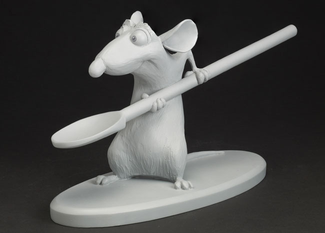Greg Dykstra, Rémy con cucchiaio, Ratatouille, 2007, Calco in resina uretanica, © Disney / Pixar