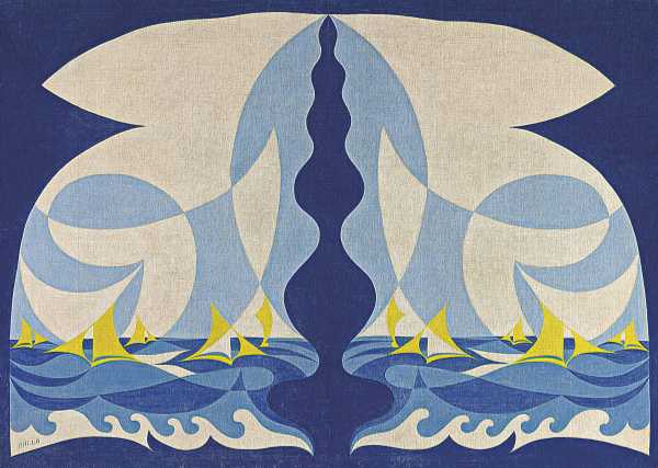 Giacomo Balla, Linee forza di mare, 1926, Olio su tela, 150 x 210 cm