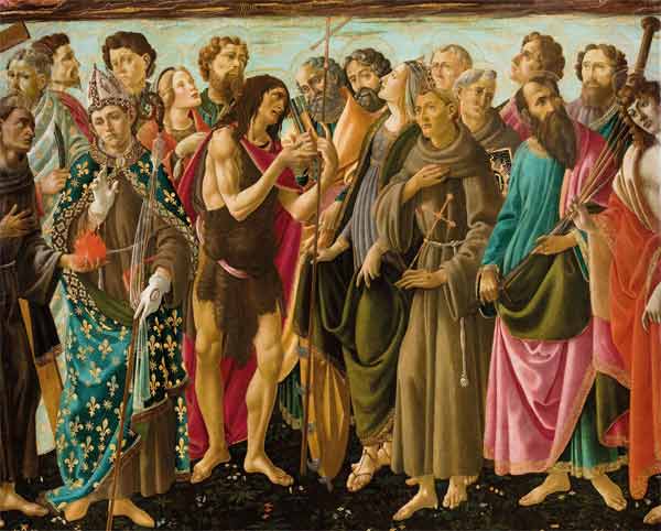 ncoronazione della Vergine e Santi di Sandro Botticelli