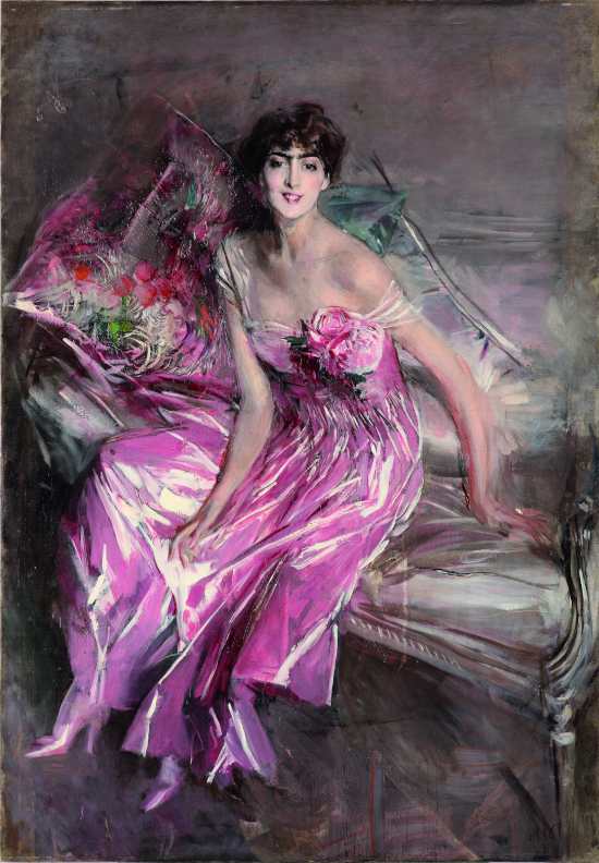 Giovanni Boldini, La signora in rosa, 1916 Olio su tela, 163x113 cm, Museo Giovanni Boldini, Ferrara
