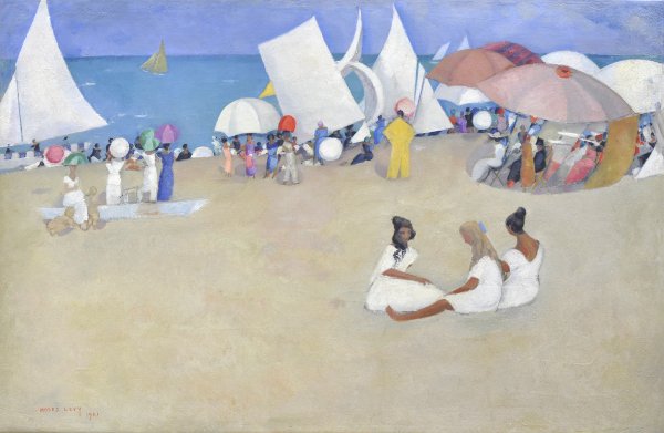 Moses Levy: Meriggio al mare, 1921 olio su tela, cm 75x115